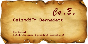 Csizmár Bernadett névjegykártya